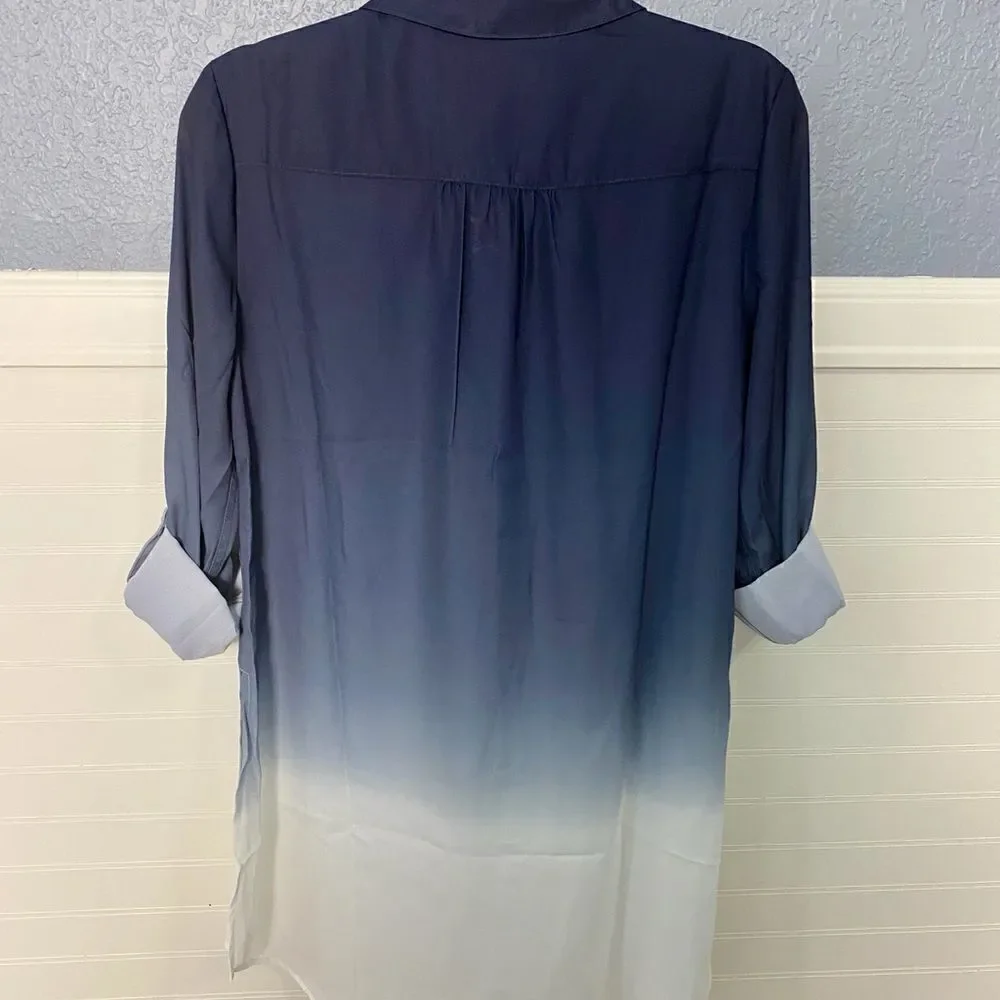 Inc Dip-Dyed Button-Front Tunic - Picture 7 of 9